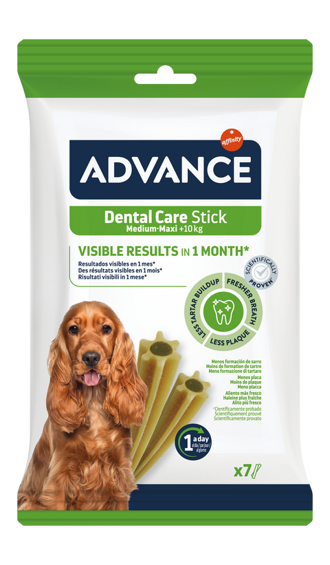 ADVANCE DENTAL CARE STICK MEDIUM/MAXI, skanėstai dantims apsaugoti suaugusiems vidutinių ir didelių veislių šunims