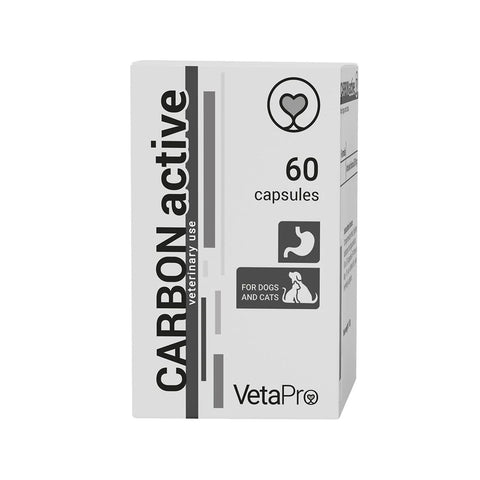 Carbon Active 500 mg, Pašaro papildas šunims ir katėms, kurių virškinimo trakto veiklos pusiausvyra yra sutrikusi.