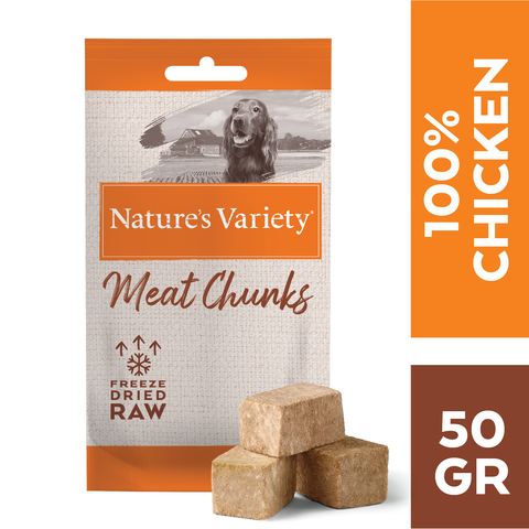 NATURE'S VARIETY CHUNKS, vištienos kubeliai šunims