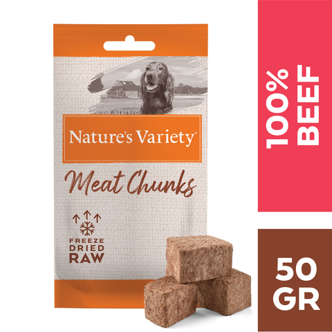 NATURE'S VARIETY CHUNKS, jautienos kubeliai šunims