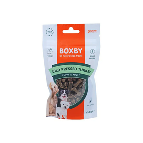 BOXBY COLD PRESSED TURKEY, skanėstai su kalakutiena šunims