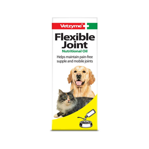 VETZYME FLEXIBLE JOINT OIL, pašaro papildas sąnariams šunims ir katėms