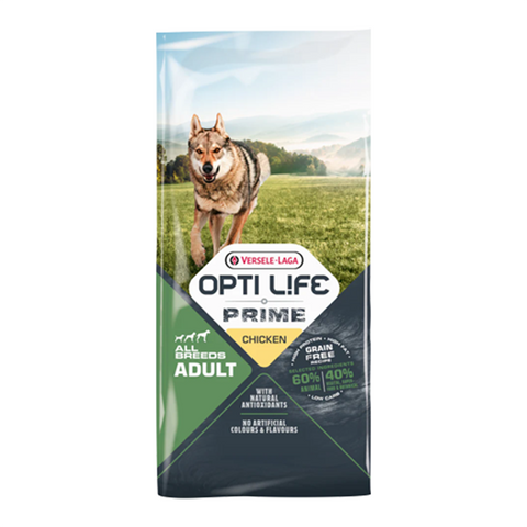 OPTI LIFE PRIME ADULT CHICKEN, sausas pašaras su vištiena suaugusiems šunims