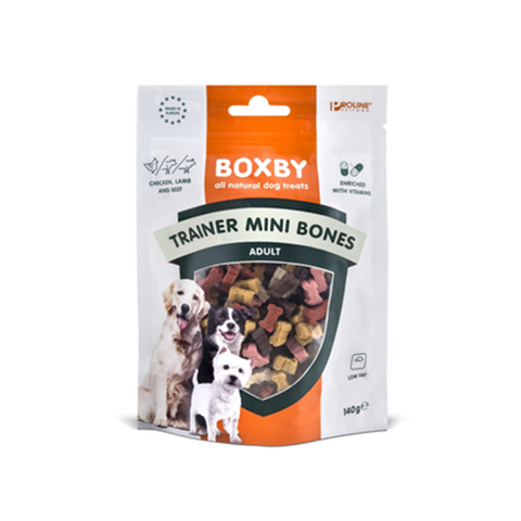 BOXBY TRAINER MINI BONES, skanėstai kauliukų formos šunims