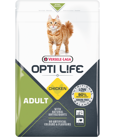 OPTI LIFE CAT ADULT, sausas pašaras su vištiena suaugusioms katėms